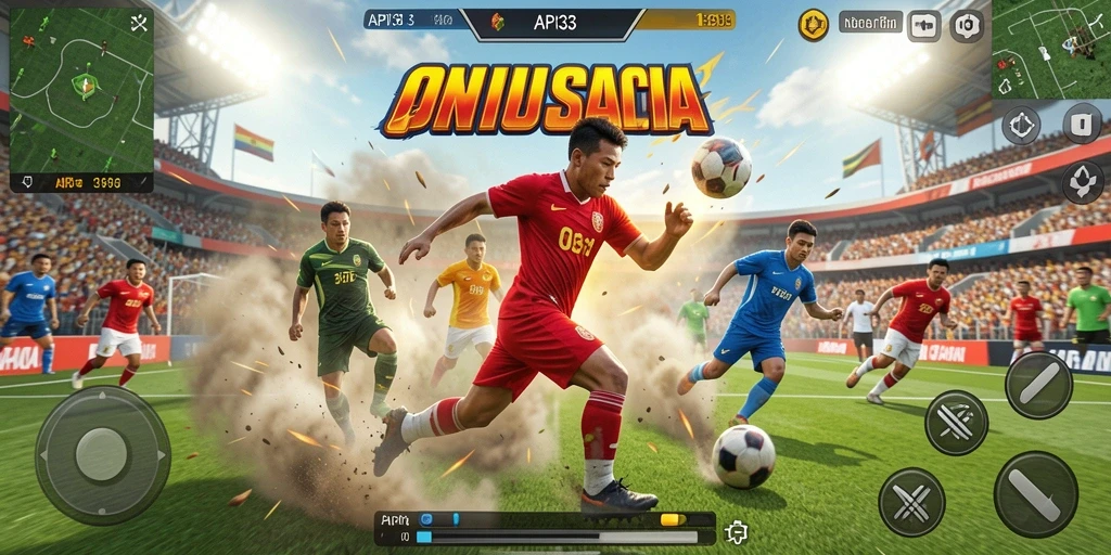 Gameplay seru dan mendebarkan dalam API33, menampilkan aksi olahraga nyata.