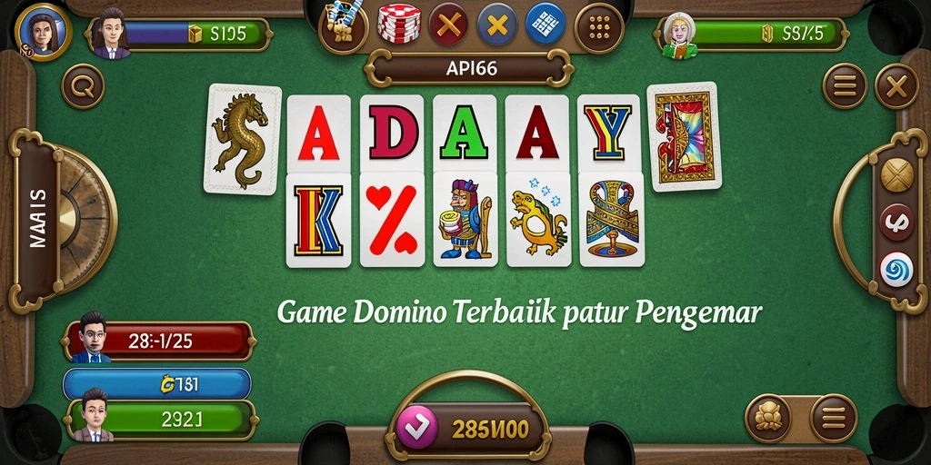 Tampilan seru gameplay Domino pada API66 yang menantang.