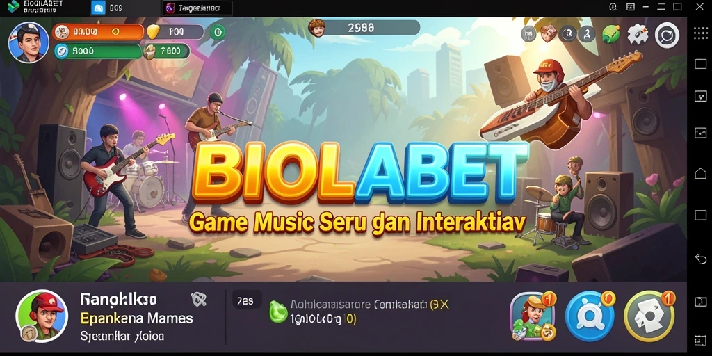Screenshot gameplay BIOLABET menampilkan keseruan bermain musik.
