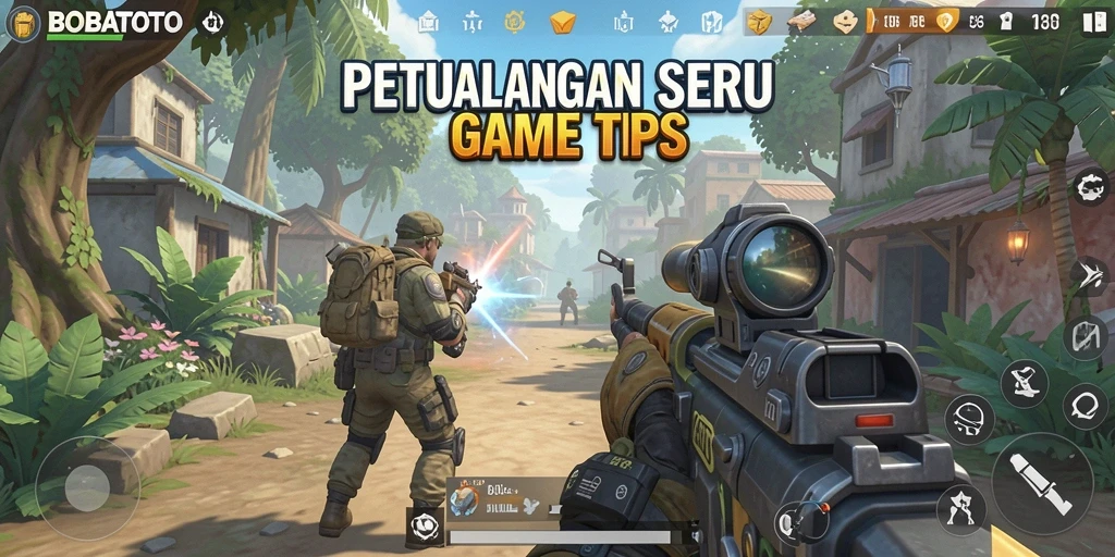 Tampilan gameplay seru BOBATOTO dalam aksi TPS.
