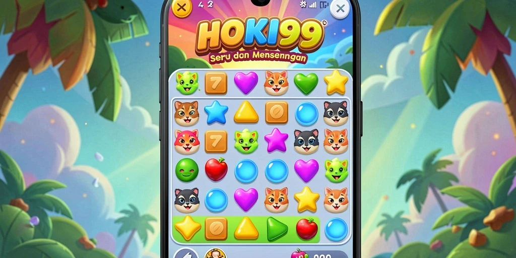 Screenshot HOKI99 menampilkan gameplay Match-3 yang menarik dan seru.