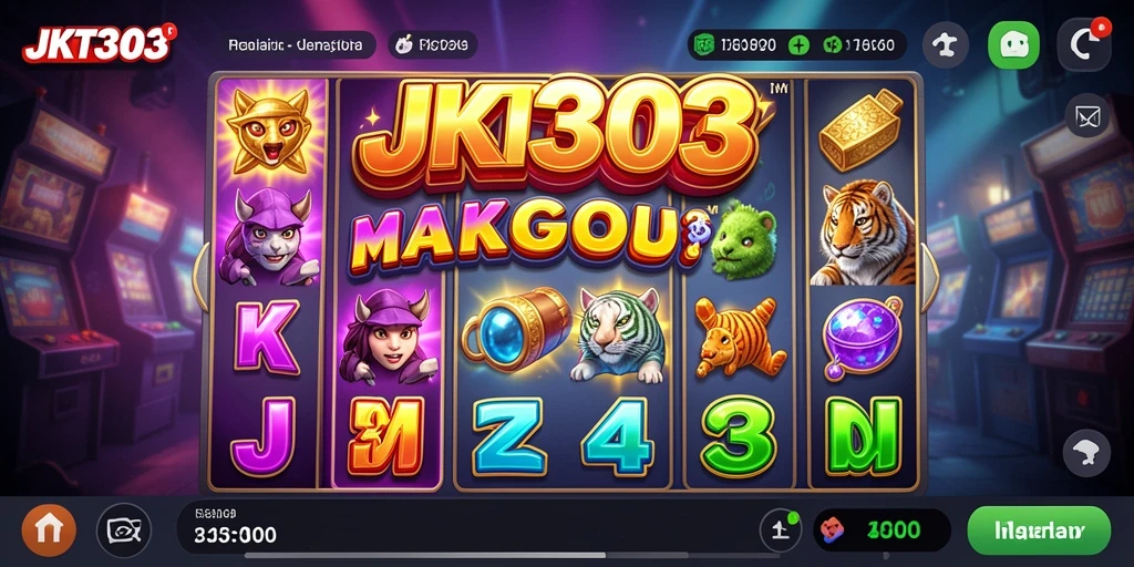 Tampilan gameplay menarik dari JKT303 yang menampilkan aksi slot.