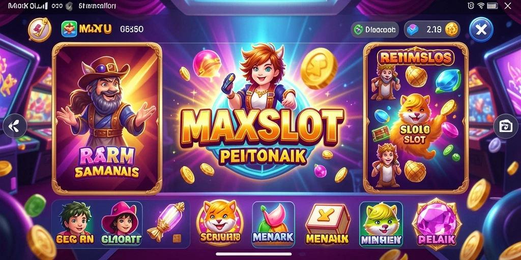 Screenshot <strong>MAXSLOT</strong> menampilkan gameplay seru dengan tema slot yang menarik.