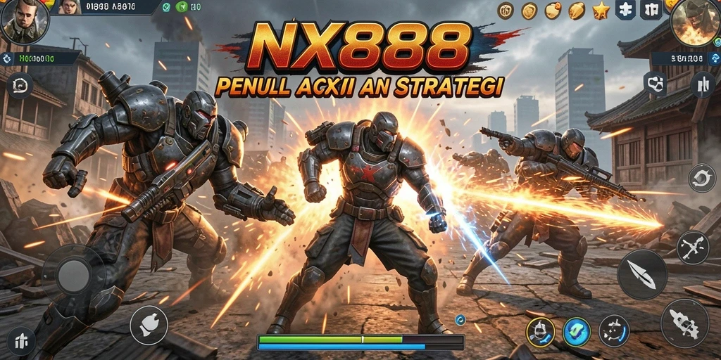 Gameplay seru NX888 dengan aksi pertarungan mendebarkan.