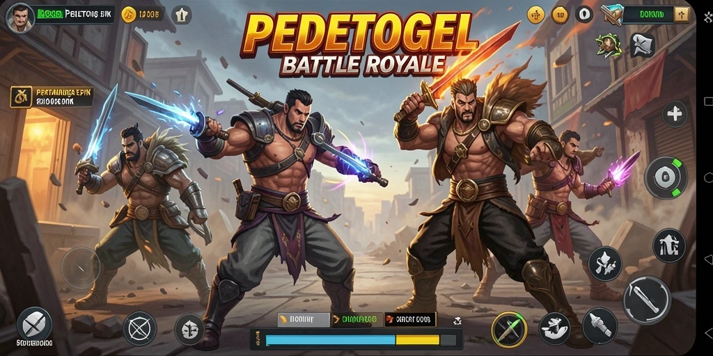 Gameplay seru PEDETOGEL dalam pertarungan Battle Royale.